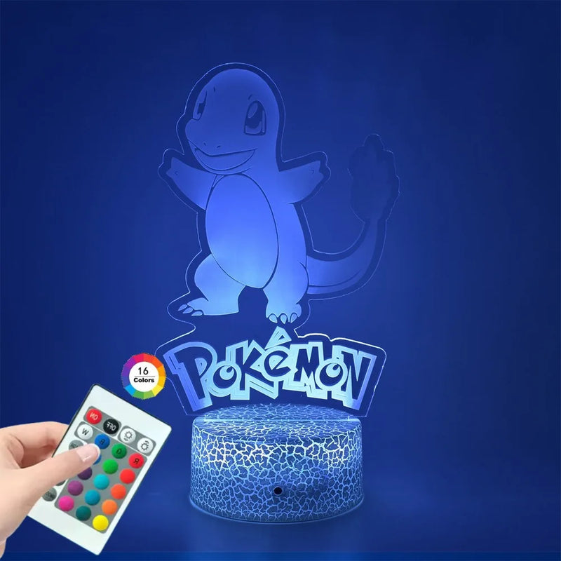 Lampa s 3D iluzí Pokémon