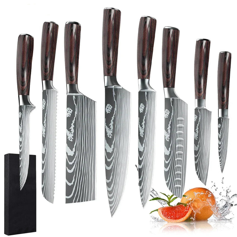 NordicSteel™ Profesionální sada kuchyňských nožů z damaškové oceli