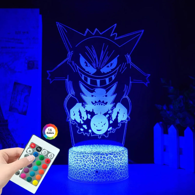 Lampa s 3D iluzí Pokémon