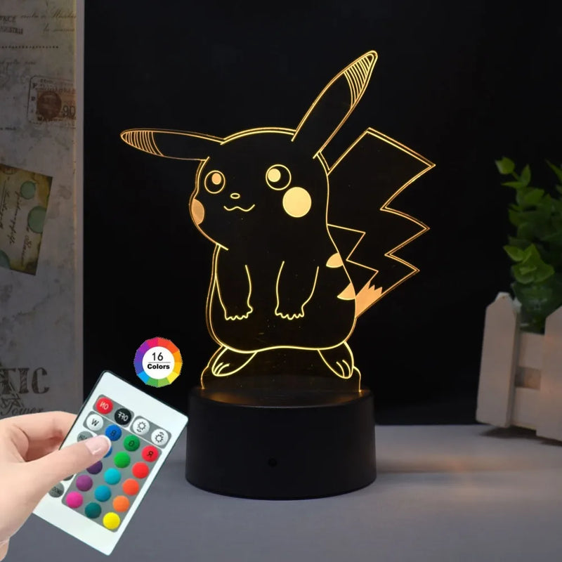 Lampa s 3D iluzí Pokémon