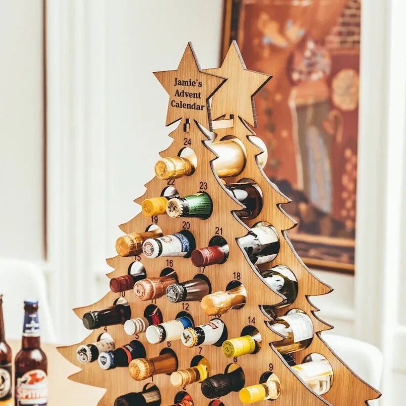 Vtipný adventní kalendář na ukládání lahví od piva