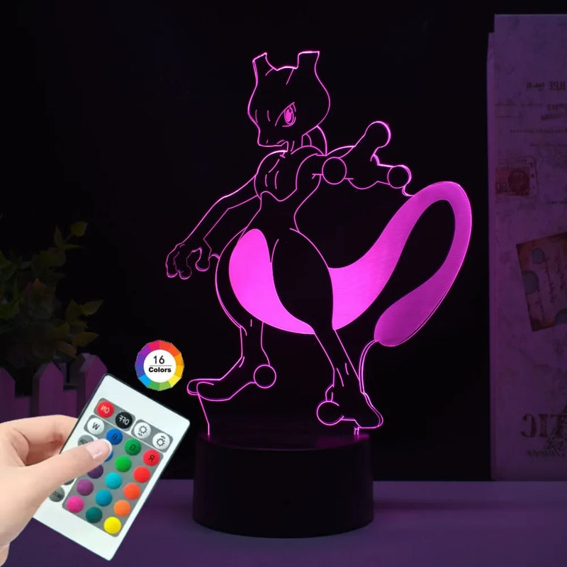 Lampa s 3D iluzí Pokémon