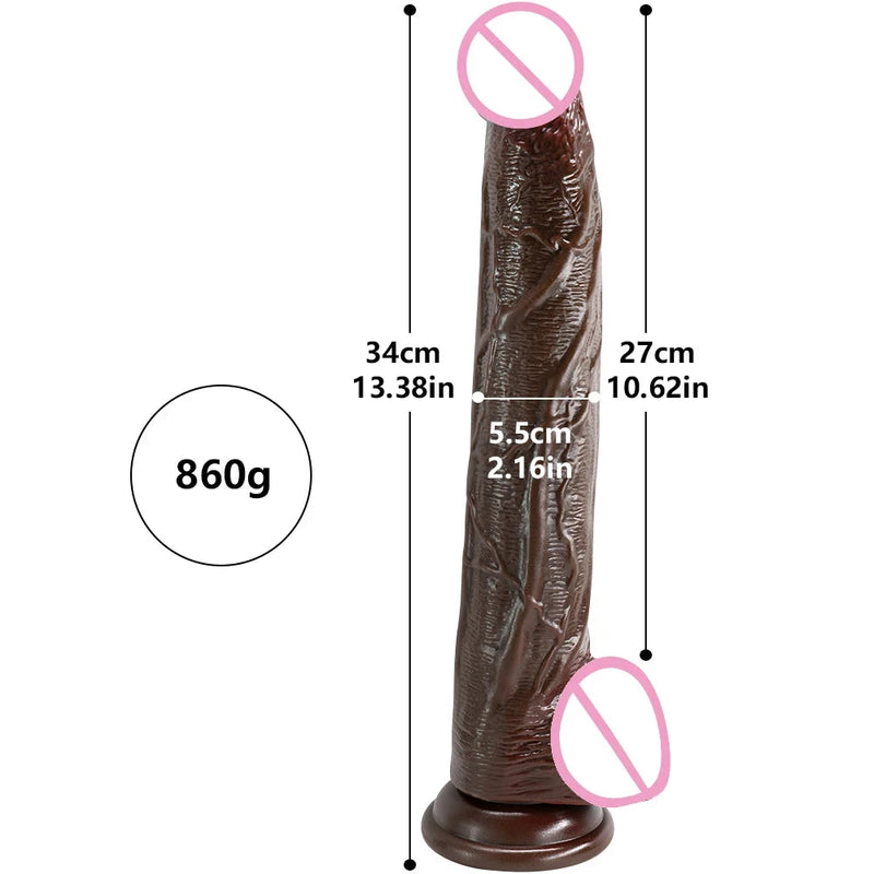 Realistické extra dlouhé dildo - 33 cm - více variant
