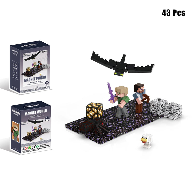 Figurky Minecraft k magnetické stavebnici - více variant