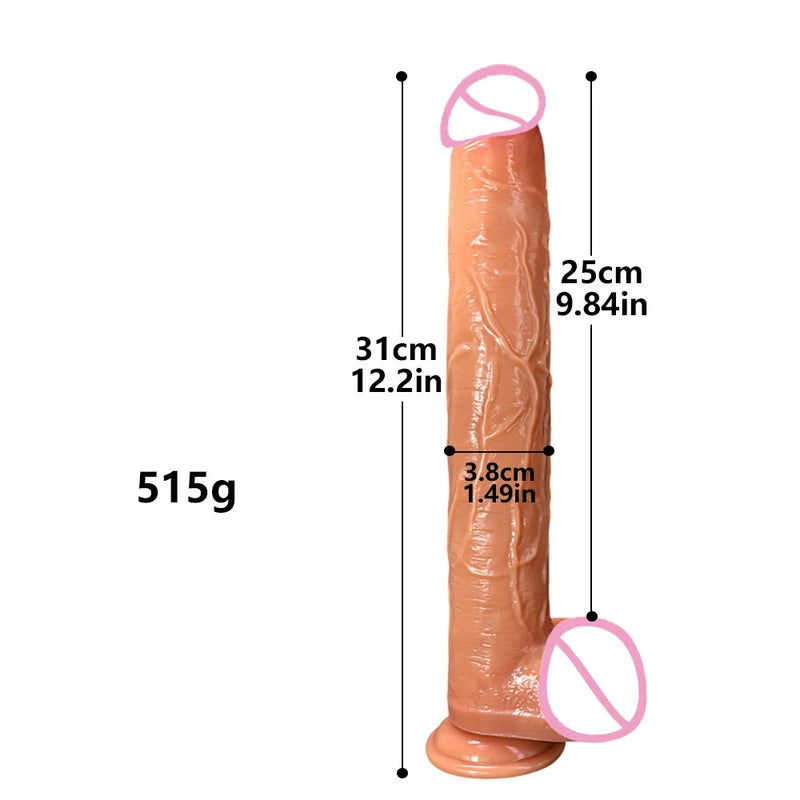 Realistické extra dlouhé dildo - 33 cm - více variant