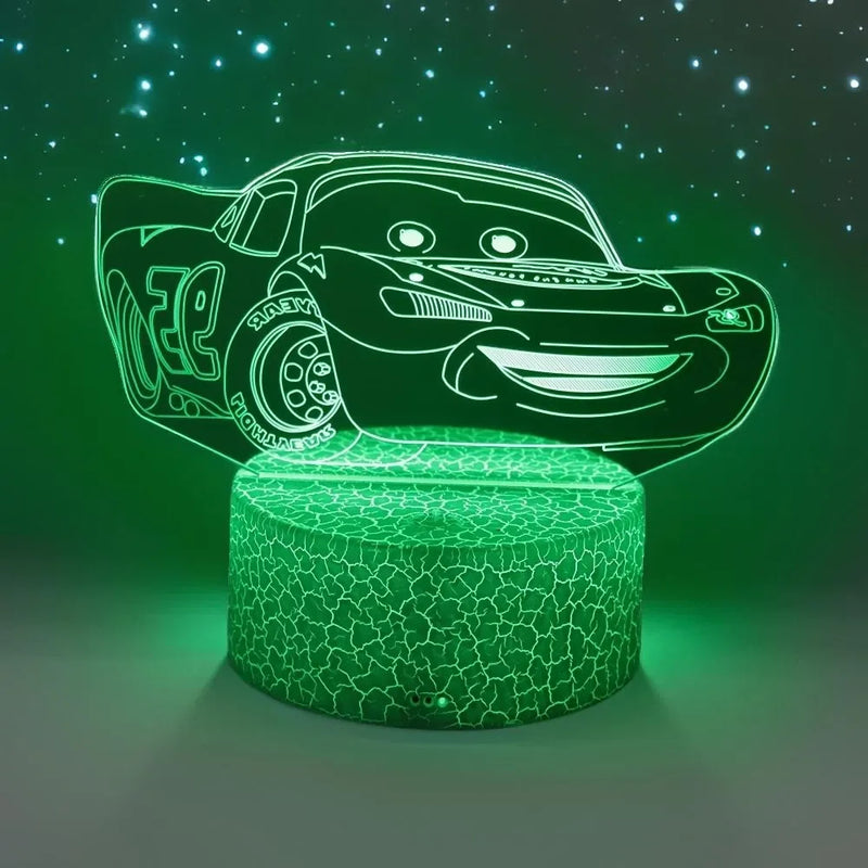 Lampa s 3D iluzí Auta 3 - Blesk McQueen