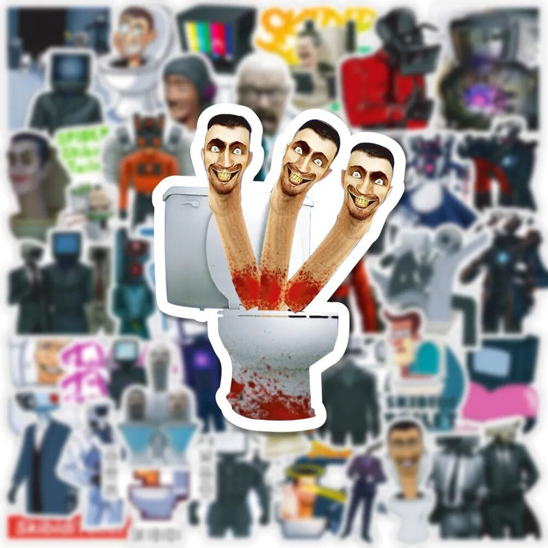 Samolepky Skibidi Toilet - více variant