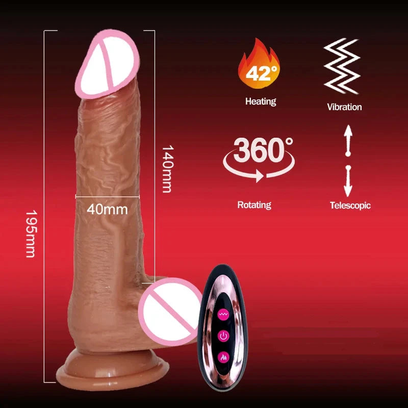 Vibrátor s realistickým designem a funkcí zahřívání - více variant
