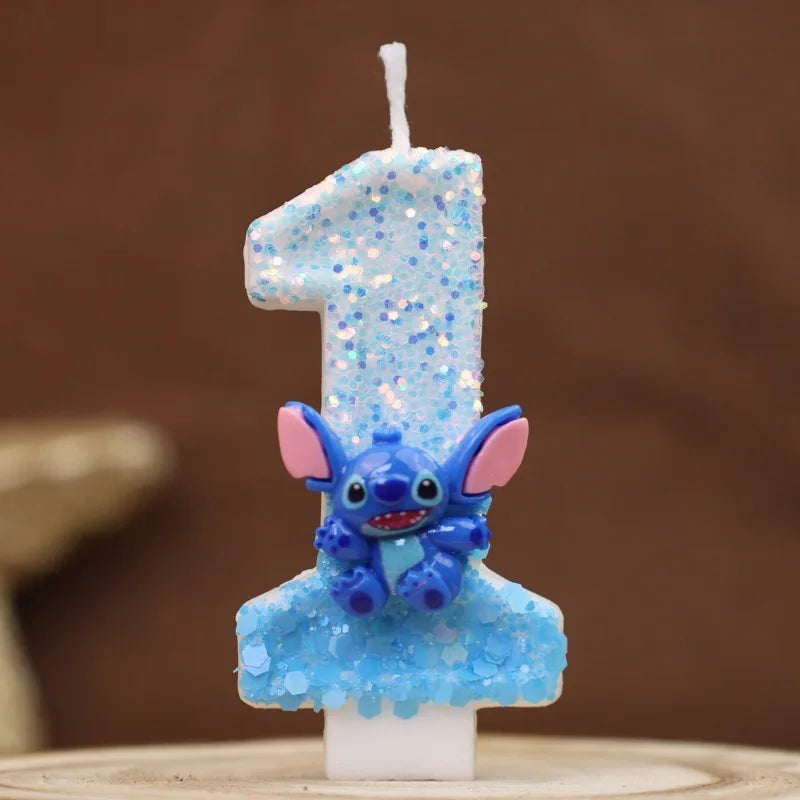 Svíčky na dort s číslovkou Stitch - více variant