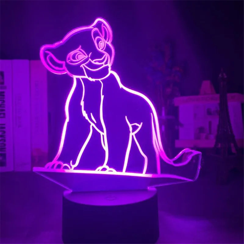 Lampa s 3D iluzí Lví Král - více variant