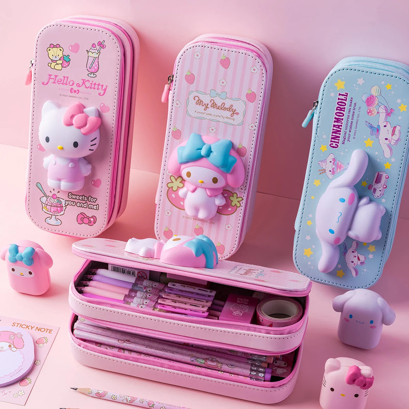 Dívčí školní penál Hello Kitty 3D - více variant