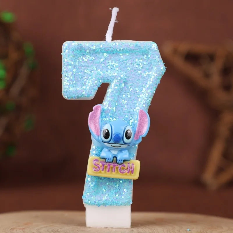 Svíčky na dort s číslovkou Stitch - více variant