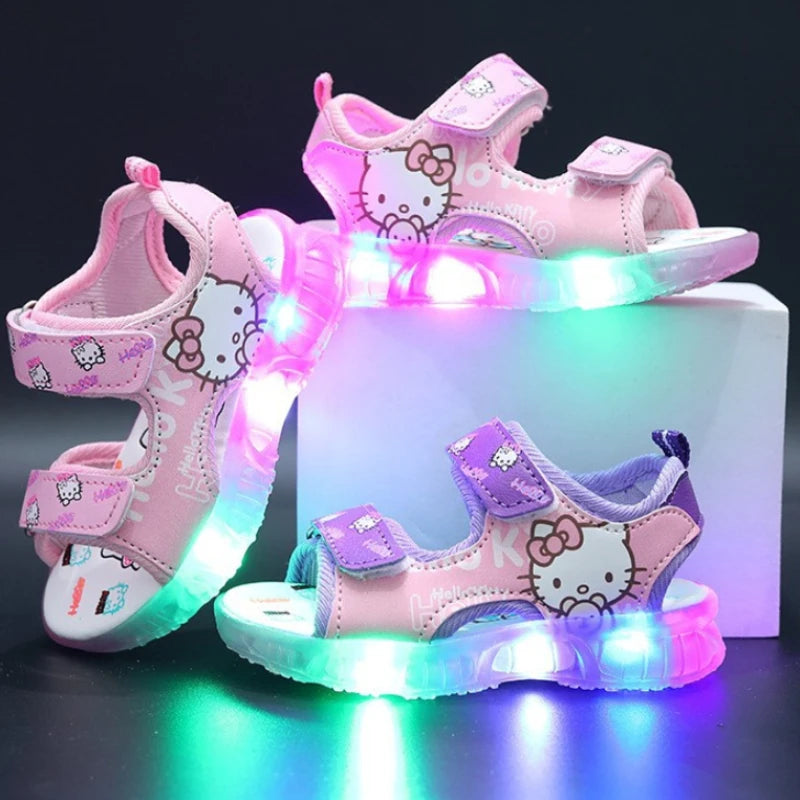 Dívčí letní svítící sandály Hello Kitty - více variant
