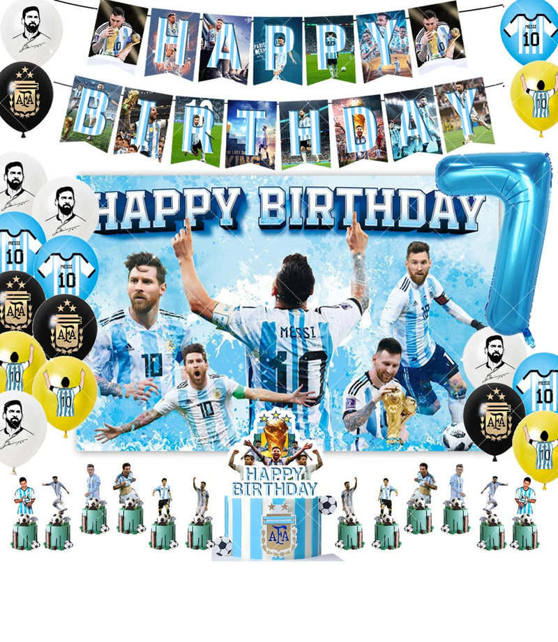 Narozeninový fotbalový párty set s balónky Lionel Messi - více variant
