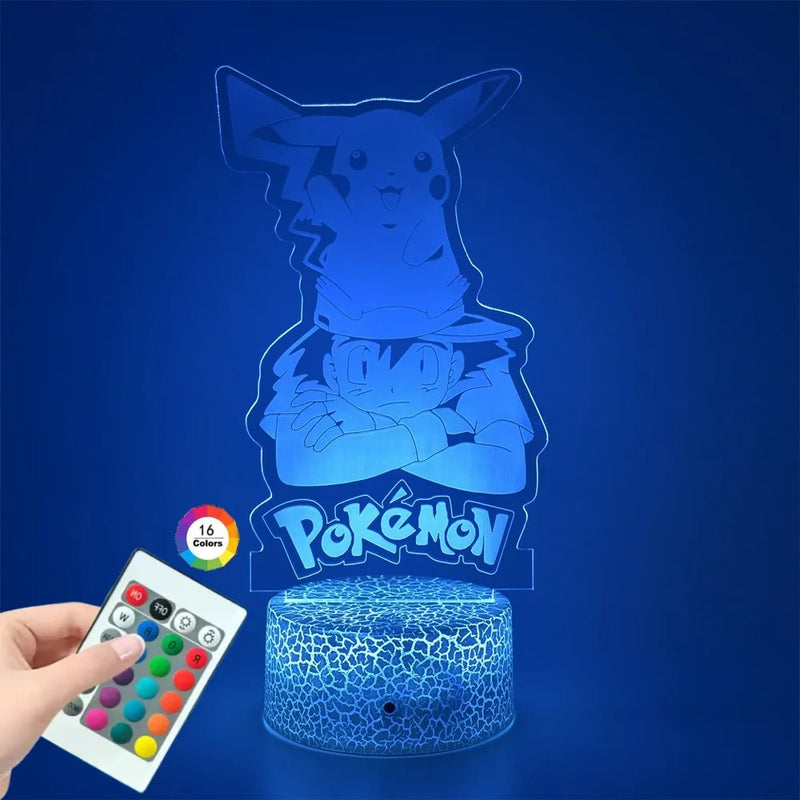 Lampa s 3D iluzí Pokémon