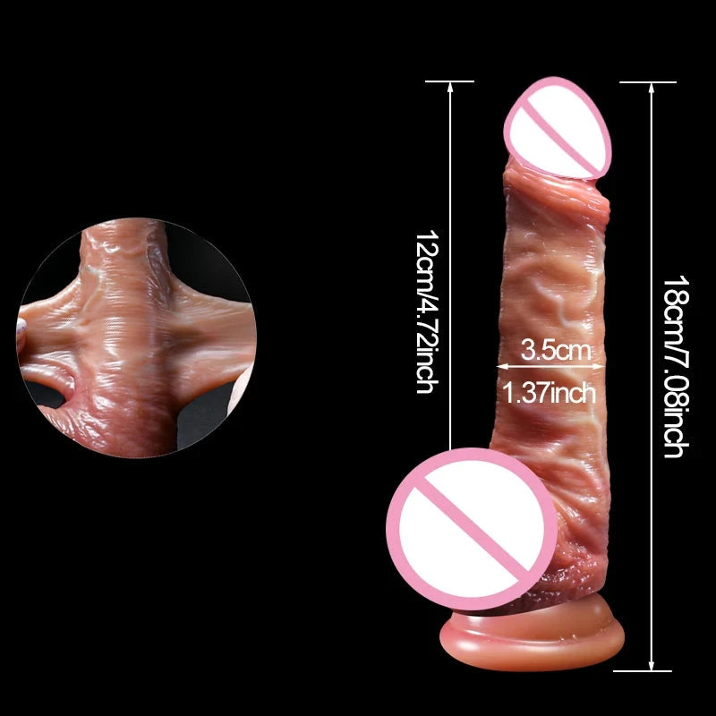 Realistické dildo s pohyblivou předkožkou - více variant
