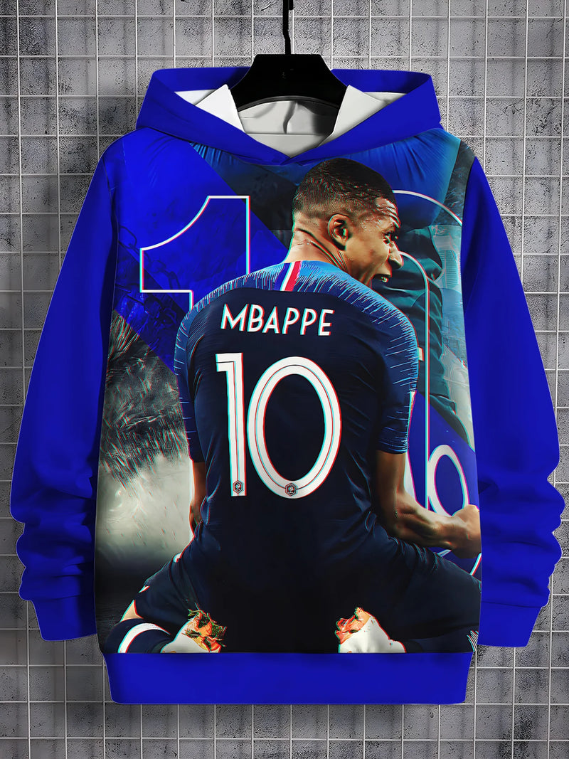 Fotbalová mikina s 3D potiskem Kylian Mbappé - více variant