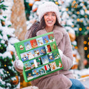 Adventní kalendář s vánočními ponožkami - 24 kusů (12 párů)