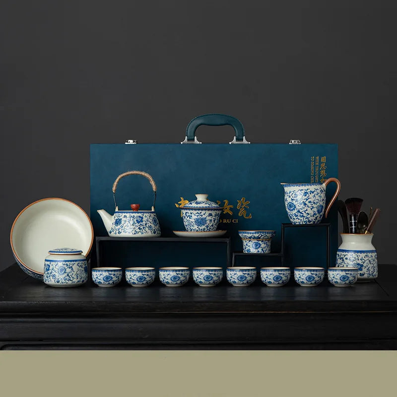 Tradiční japonská porcelánová souprava na čaj - Matcha