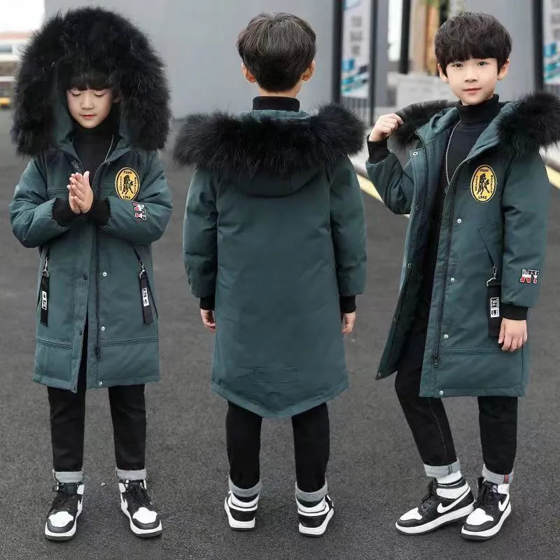 Stylová chlapecká bunda s kožíškem - více variant