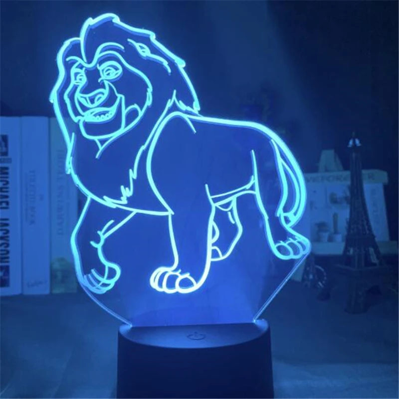 Lampa s 3D iluzí Lví Král - více variant