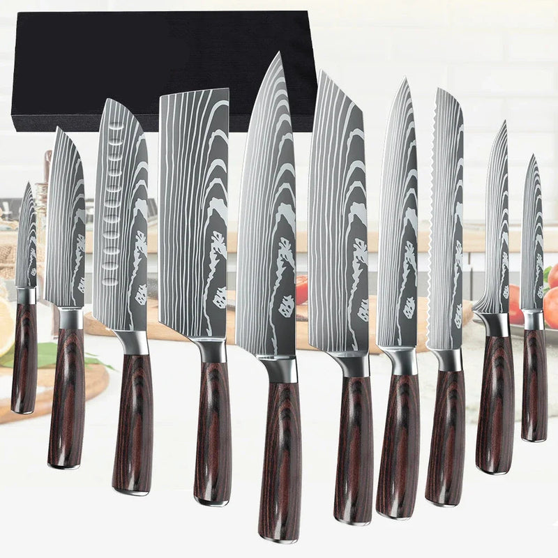 NordicSteel™ Profesionální sada kuchyňských nožů z damaškové oceli