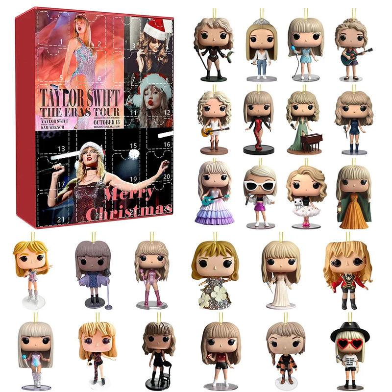 Adventní kalendář s ozdobami na stromeček - Taylor Swift - více variant