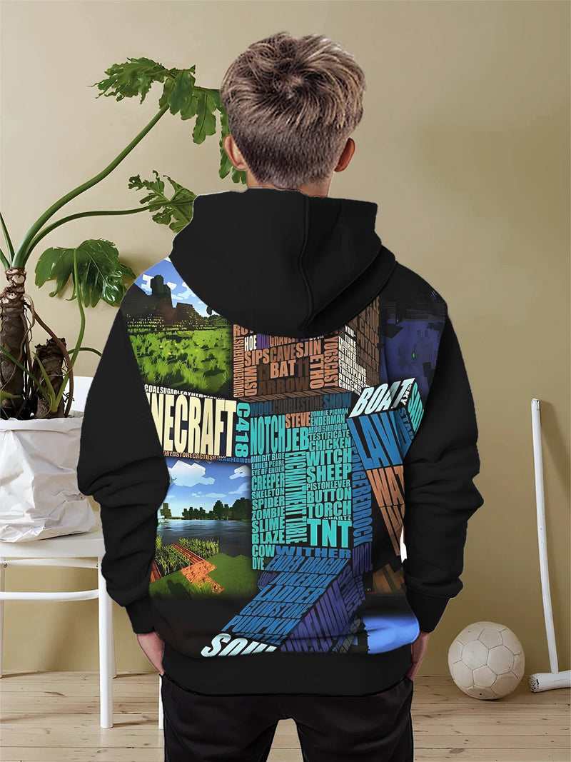 Designová dětská mikina Minecraft - více variant