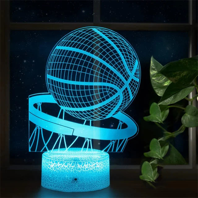 Lampa s 3D iluzí basketball - více variant