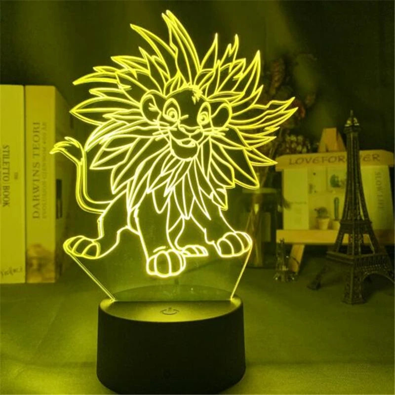 Lampa s 3D iluzí Lví Král - více variant