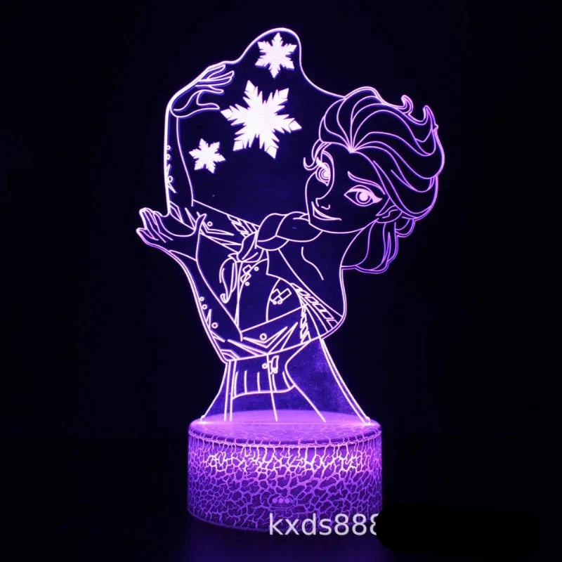 Lampa s 3D iluzí Frozen - více variant