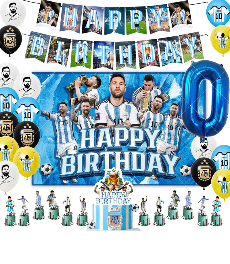 Narozeninový fotbalový párty set s balónky Lionel Messi - více variant