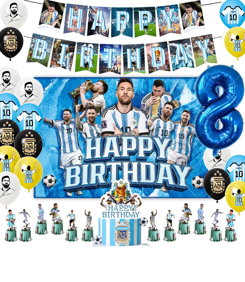 Narozeninový fotbalový párty set s balónky Lionel Messi - více variant