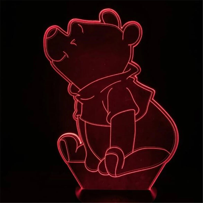 Lampa s 3D iluzí Medvídek Pú - více variant