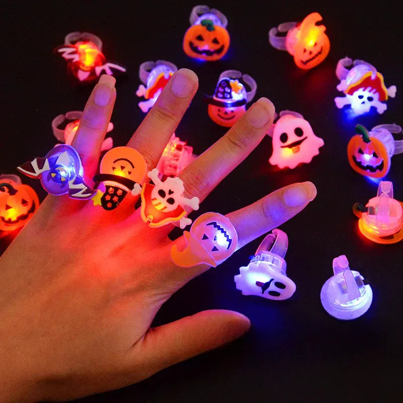 Dekorace na Halloween svítící prsten - více variant