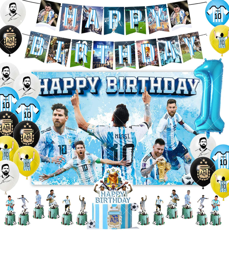 Narozeninový fotbalový párty set s balónky Lionel Messi - více variant