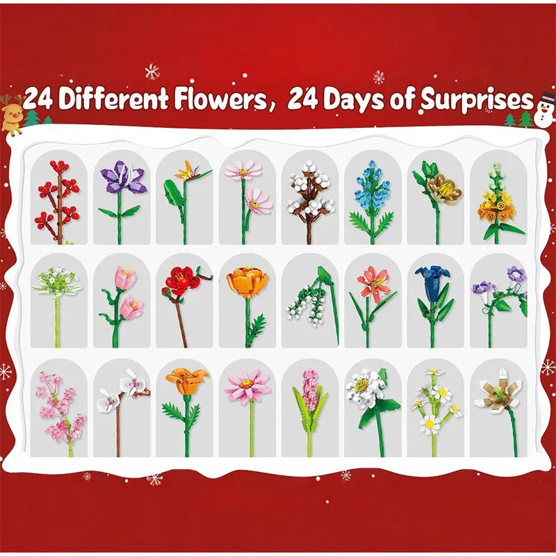 Premium adventní kalendář Flower Bouquet - více variant