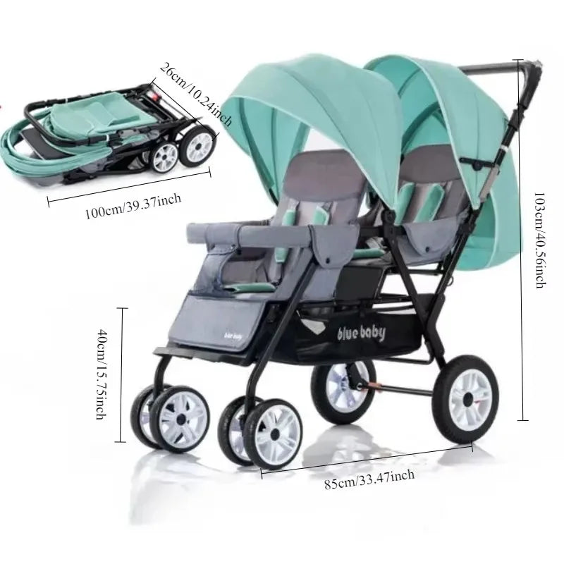 BabyNest™ Kočárek pro dvojčata - více variant
