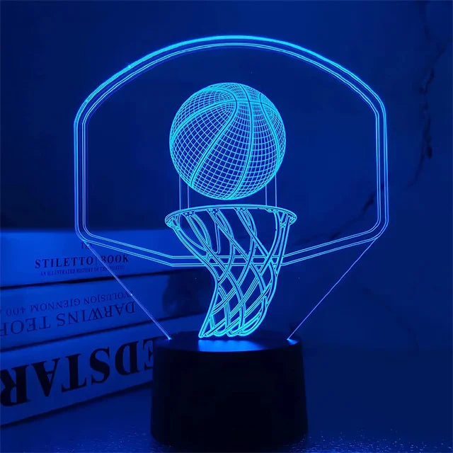 Lampa s 3D iluzí basketball - více variant