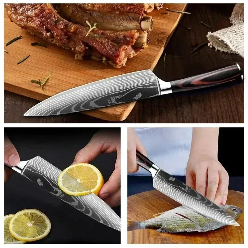 SharpMaster™ Sada kuchyňských nožů s damascénním vzorem a nůžkami