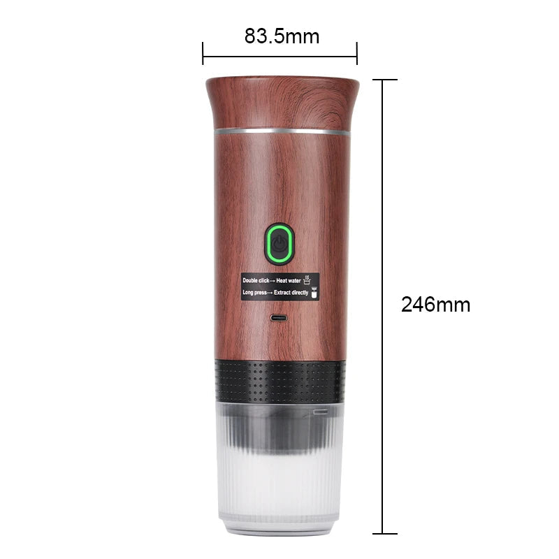 Bezdrátový přenosný kávovar na espresso na kapsle i mletou kávu - více variant