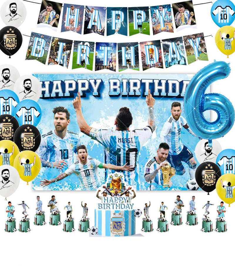 Narozeninový fotbalový párty set s balónky Lionel Messi - více variant
