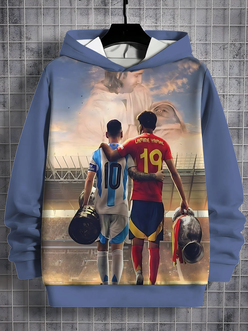 Dětská fotbalová mikina Lionel Messi a Lamine Yamal