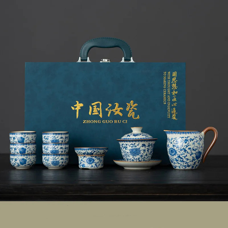 Tradiční japonská porcelánová souprava na čaj - Matcha