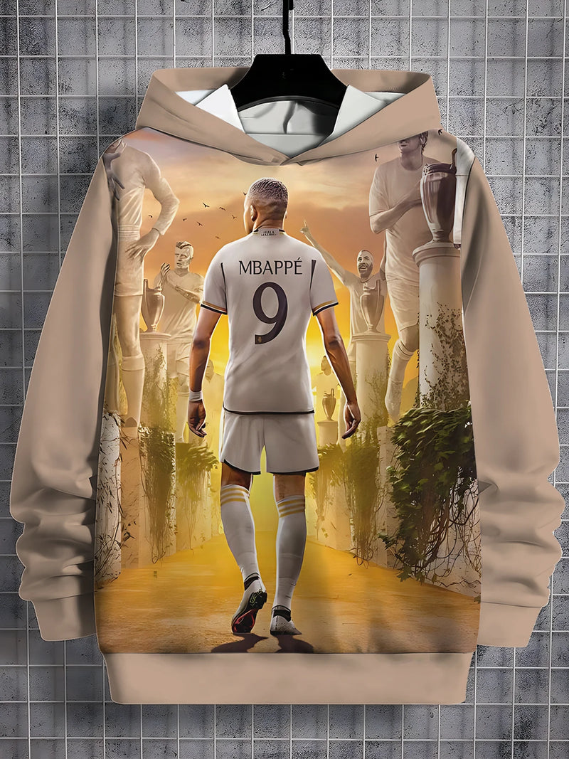 Fotbalová mikina s 3D potiskem Kylian Mbappé - více variant