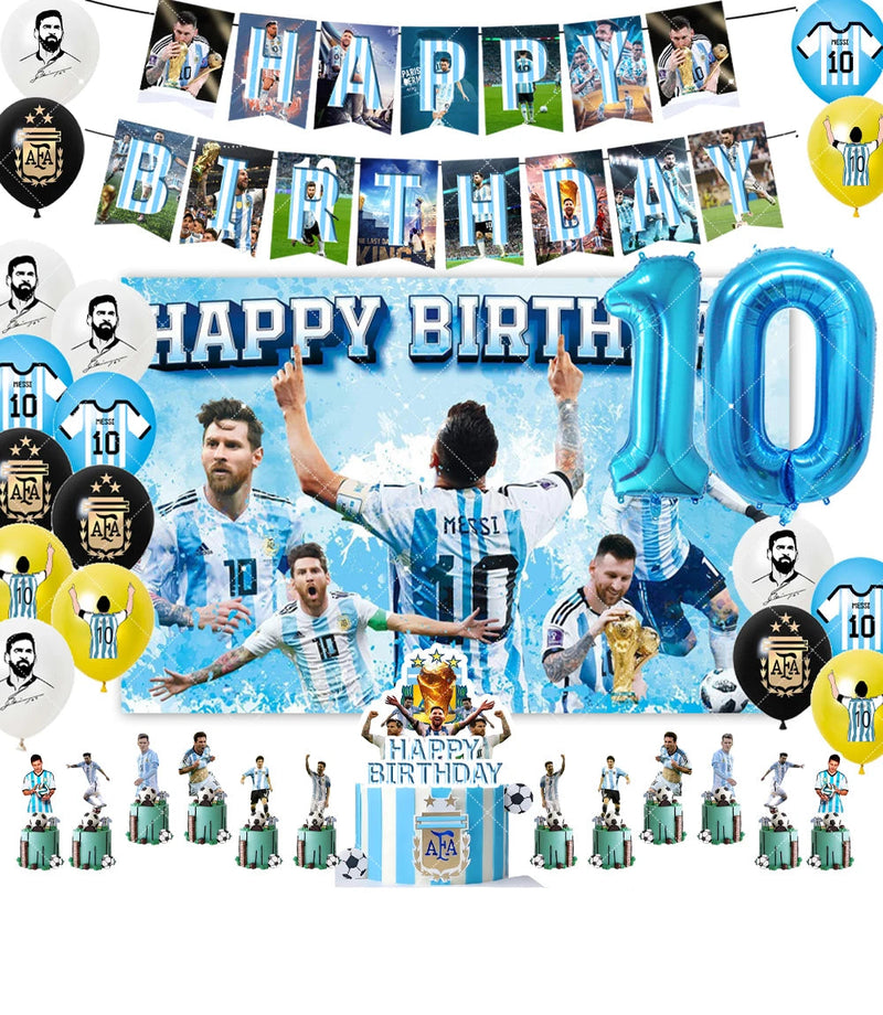 Narozeninový fotbalový párty set s balónky Lionel Messi - více variant