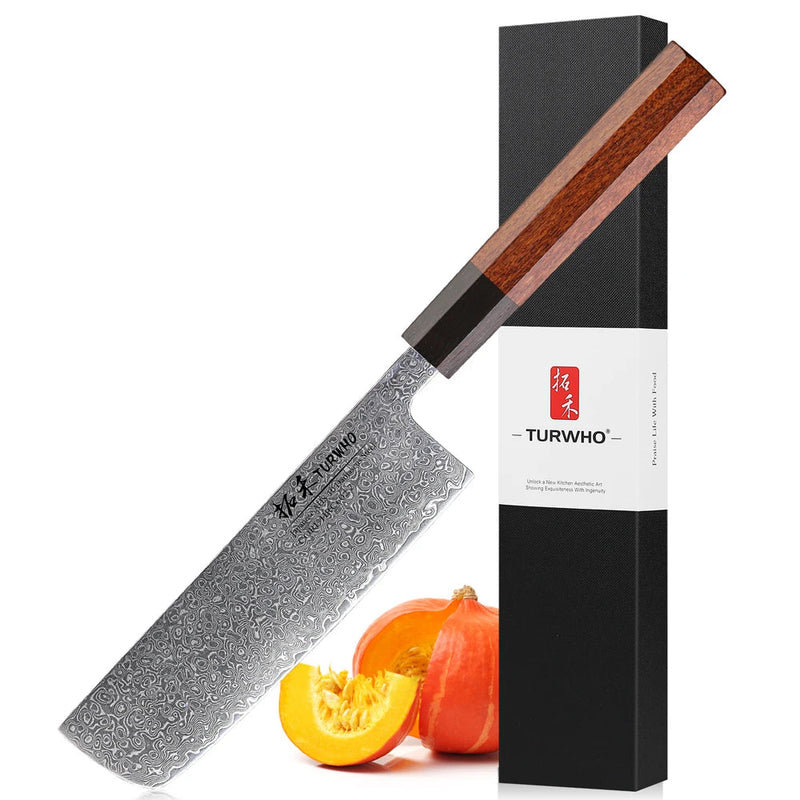 Nakiri nůž z damaškové oceli