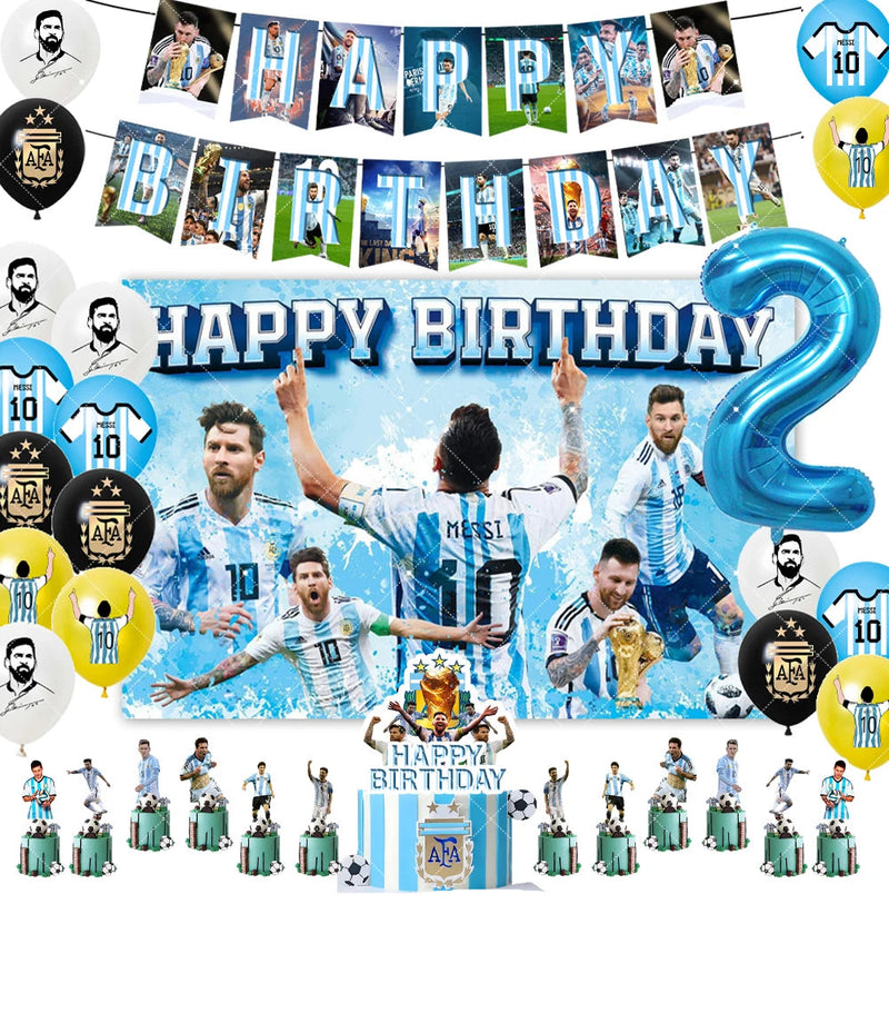 Narozeninový fotbalový párty set s balónky Lionel Messi - více variant