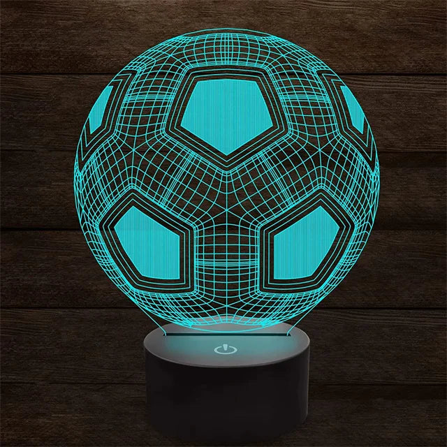 Lampa s 3D iluzí fotbalový míč - více variant