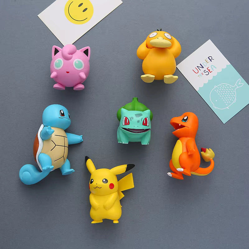 Designové 3D magnety na ledničku Pokémon - 6 ks